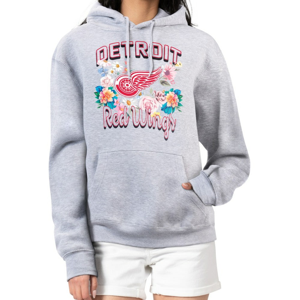 Detroit Red Wings G-III 4Her by Carl Banks Women's Flower Logo Pullover Hoodie