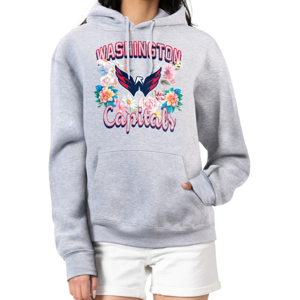 Washington Capitals G-III 4Her by Carl Banks Women's Flower Logo Pullover Hoodie