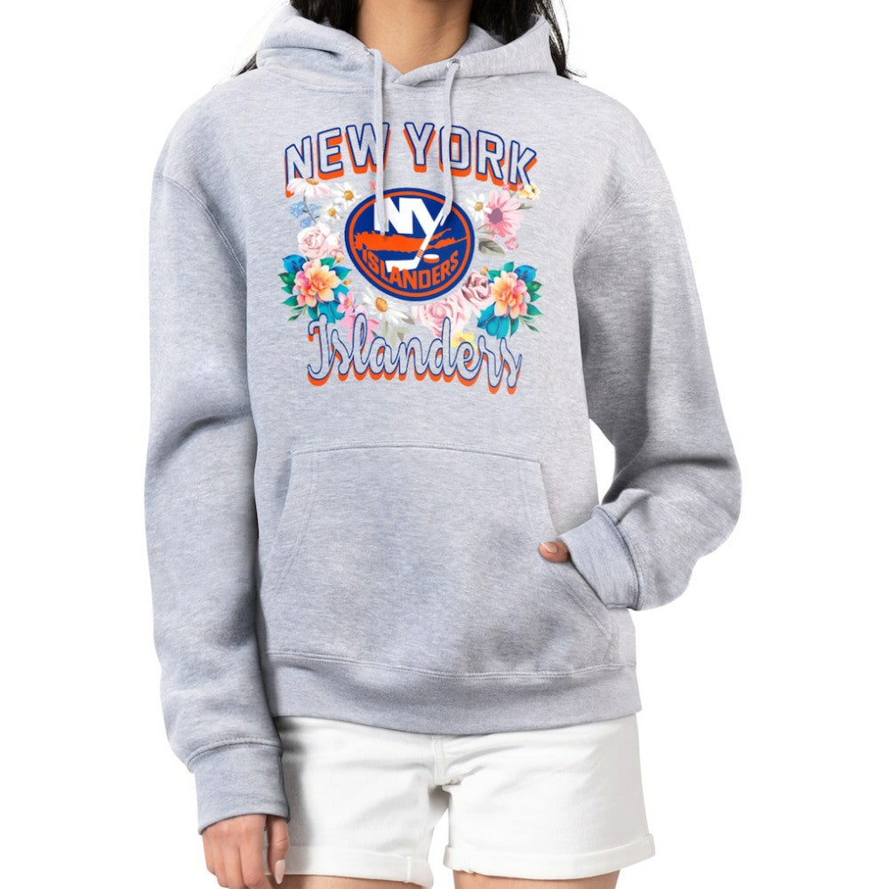 New York Islanders G-III 4Her by Carl Banks Women's Flower Logo Pullover Hoodie