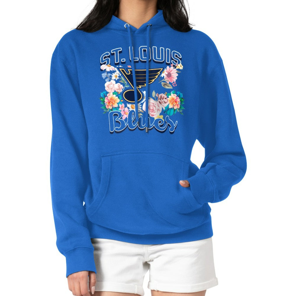 St. Louis Blues G-III 4Her by Carl Banks Women's Flower Logo Pullover Hoodie