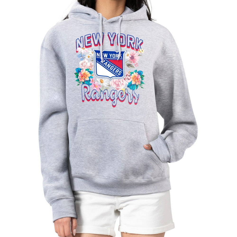 New York Rangers G-III 4Her by Carl Banks Women's Flower Logo Pullover Hoodie