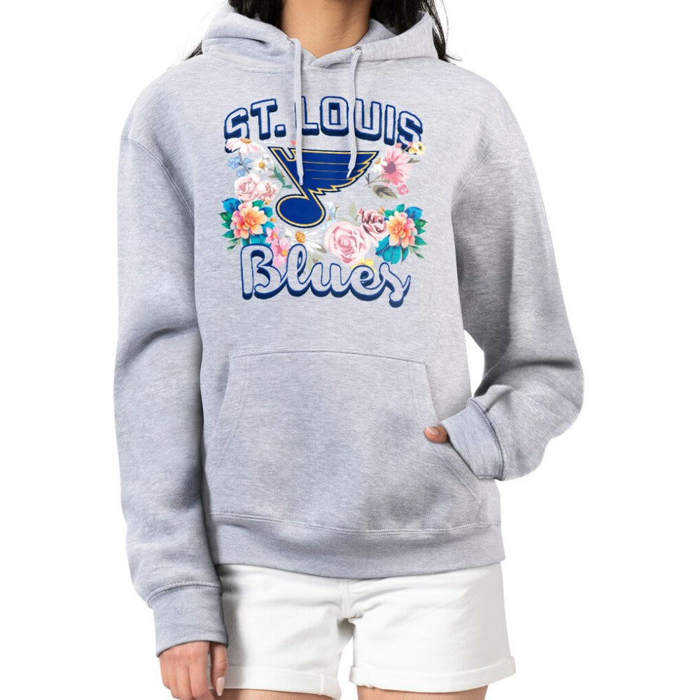 St. Louis Blues G-III 4Her by Carl Banks Women's Flower Logo Pullover Hoodie