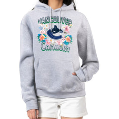 Vancouver Canucks G-III 4Her by Carl Banks Women's Flower Logo Pullover Hoodie