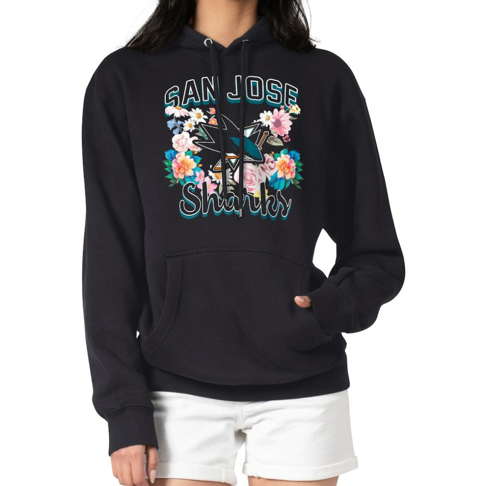 San Jose Sharks G-III 4Her by Carl Banks Women's Flower Logo Pullover Hoodie