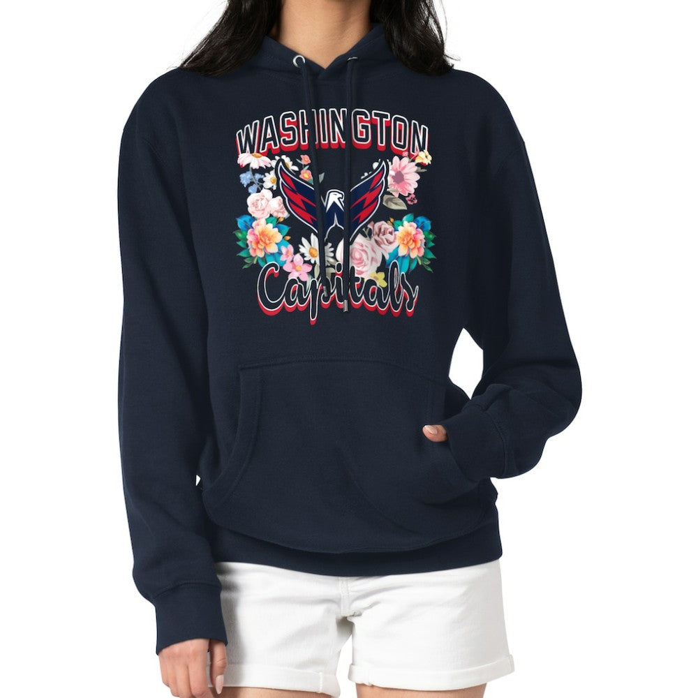 Washington Capitals G-III 4Her by Carl Banks Women's Flower Logo Pullover Hoodie
