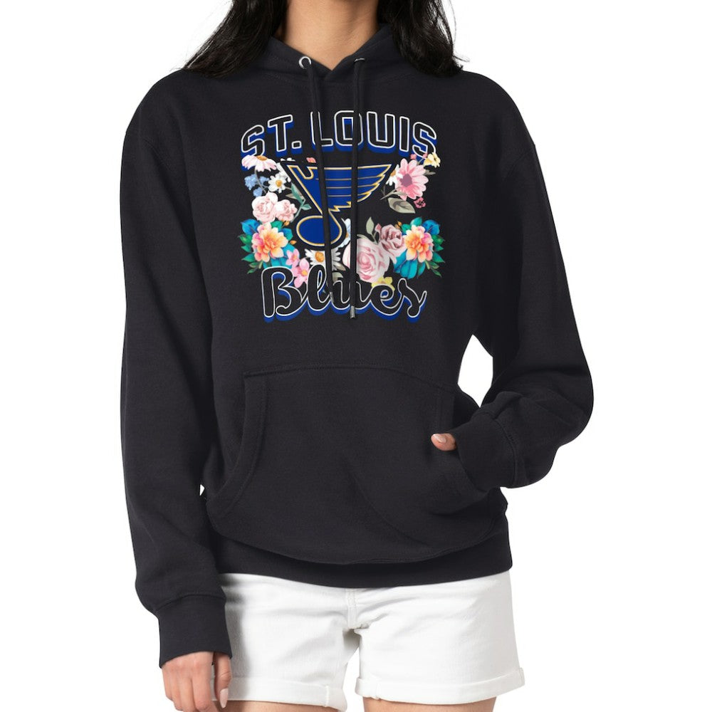 St. Louis Blues G-III 4Her by Carl Banks Women's Flower Logo Pullover Hoodie