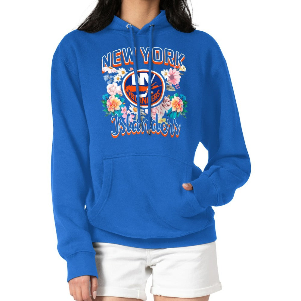 New York Islanders G-III 4Her by Carl Banks Women's Flower Logo Pullover Hoodie