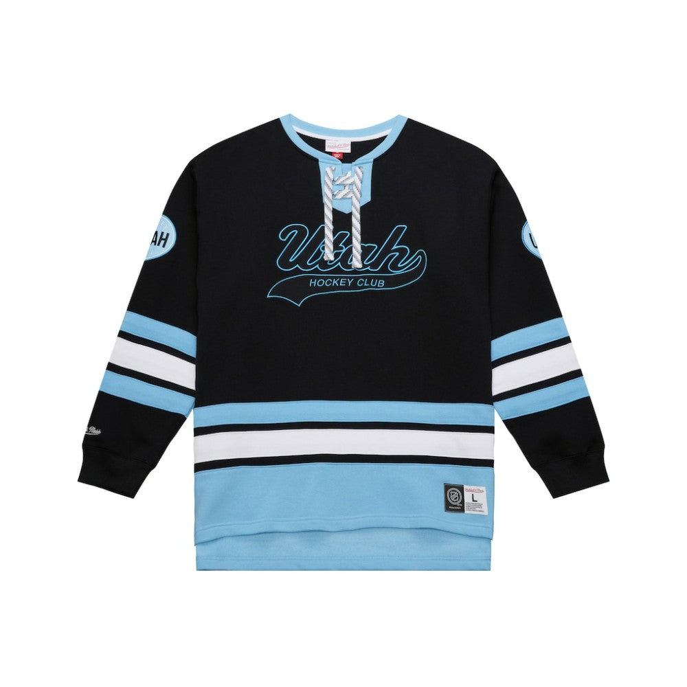 Utah Hockey Club Mitchell & Ness Heritage Lace-Up Pullover Sweatshirt