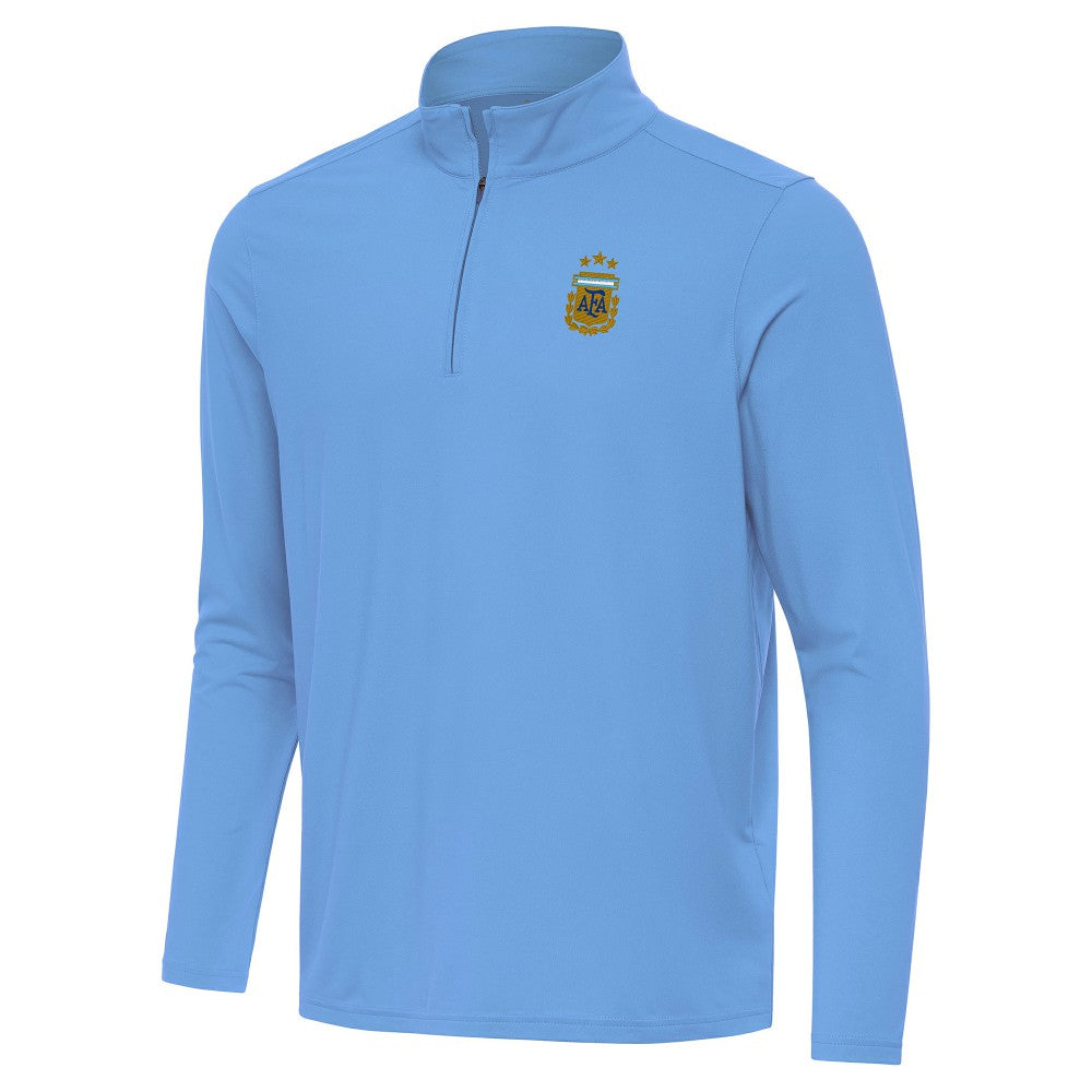 Argentina National Team Antigua Intent Quarter-Zip Pullover Top / Soccer New
