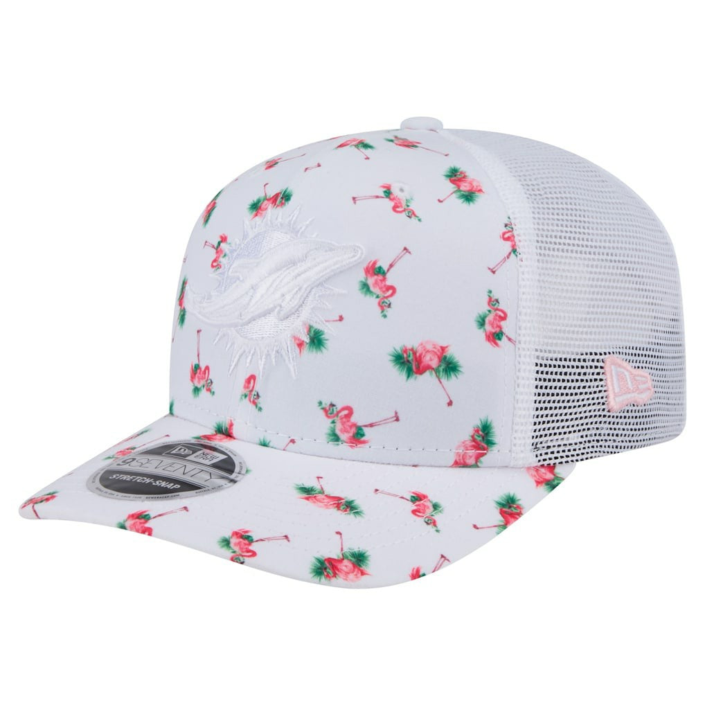 NFL Miami Dolphins Adventure Flamingo Pattern 9SEVENTY Stretch-Snap Hat