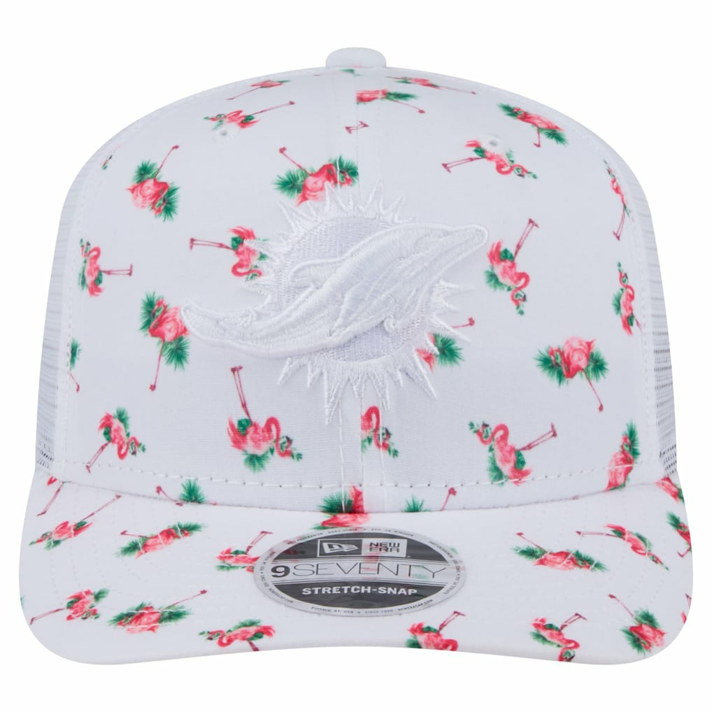 NFL Miami Dolphins Adventure Flamingo Pattern 9SEVENTY Stretch-Snap Hat