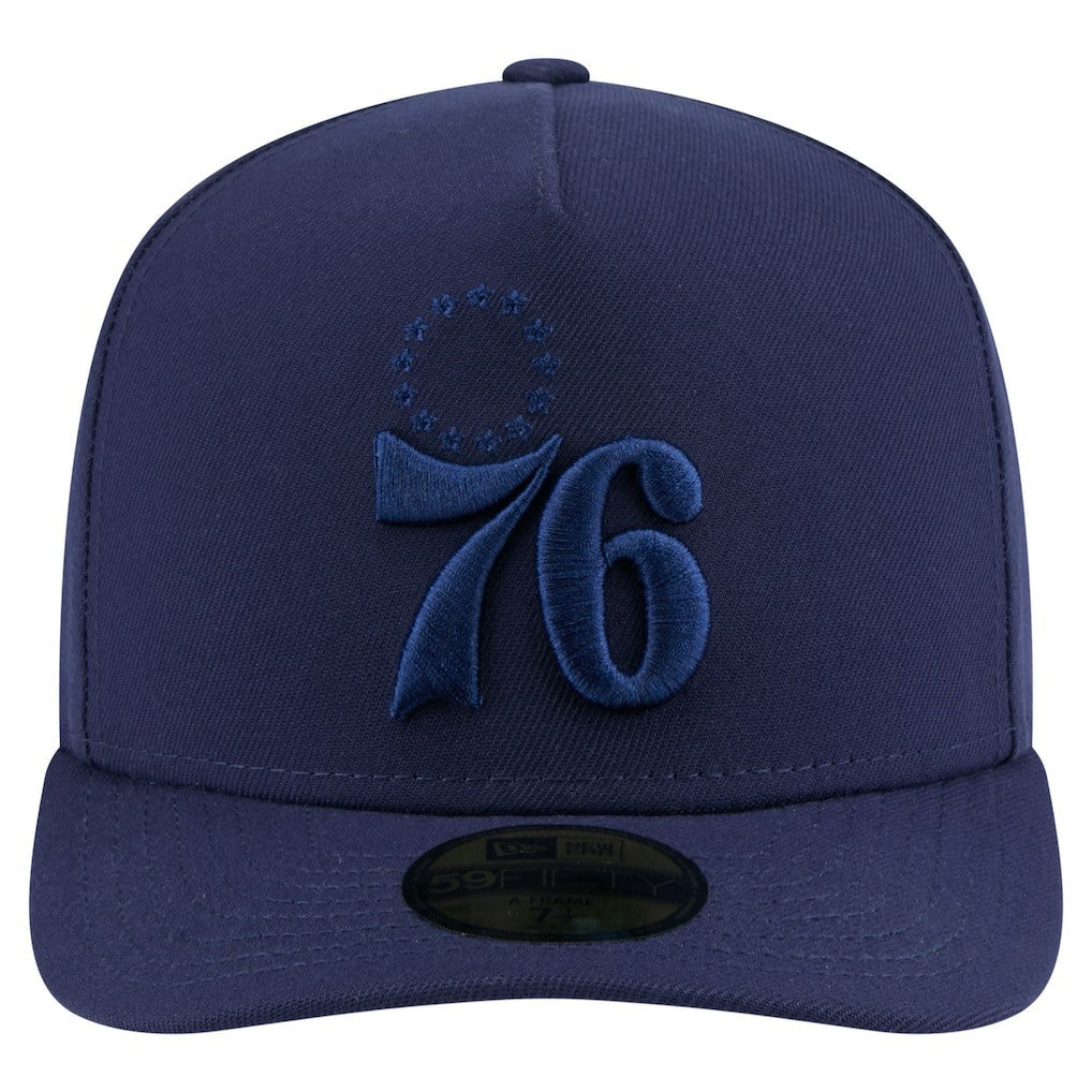 Philadelphia 76ers Colorpack A-Frame Pinch Front 59FIFTY Fitted Hat - Navy | New Era outlet