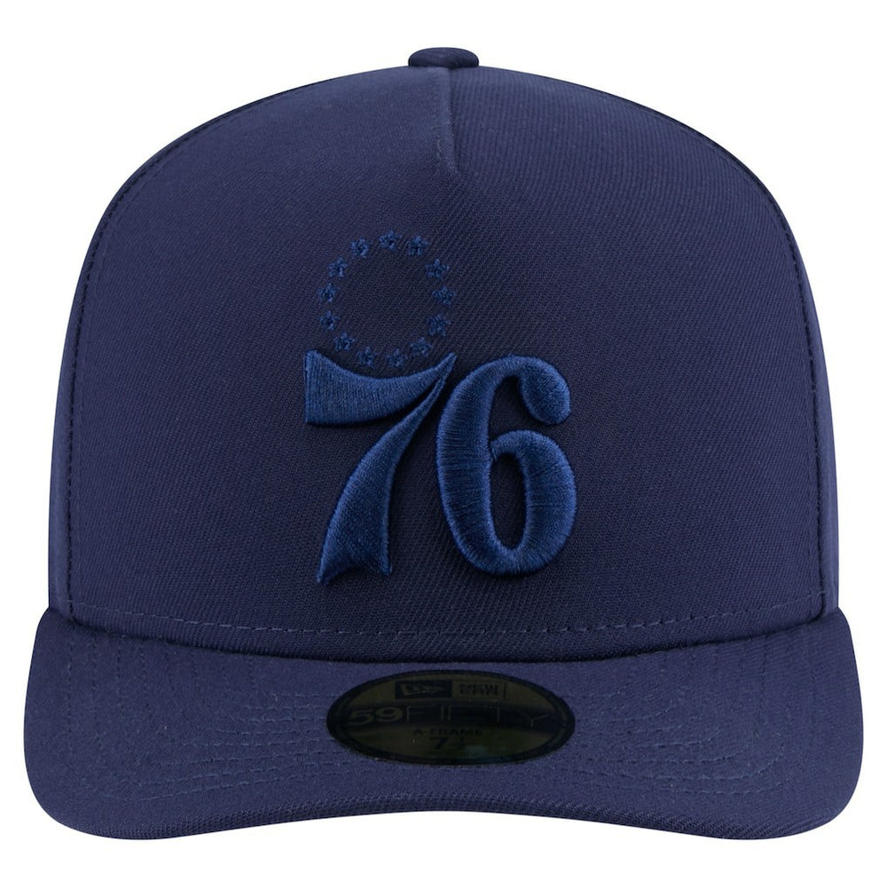 Philadelphia 76ers Colorpack A-Frame Pinch Front 59FIFTY Fitted Hat - Navy | New Era outlet