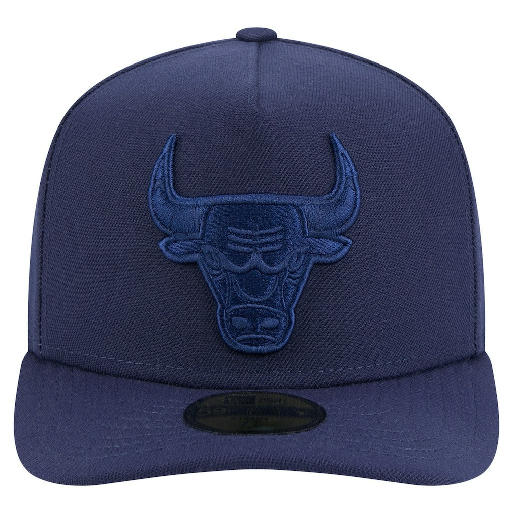 Chicago Bulls Colorpack A-Frame Pinch Front 59FIFTY Fitted Hat - Navy | New Era on sale