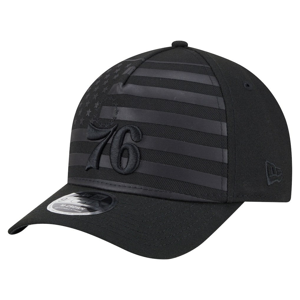 Philadelphia 76ers Game Day Flag A-Frame 9FORTY Adjustable Hat - Black | New Era sale