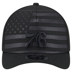 Philadelphia 76ers Game Day Flag A-Frame 9FORTY Adjustable Hat - Black | New Era sale