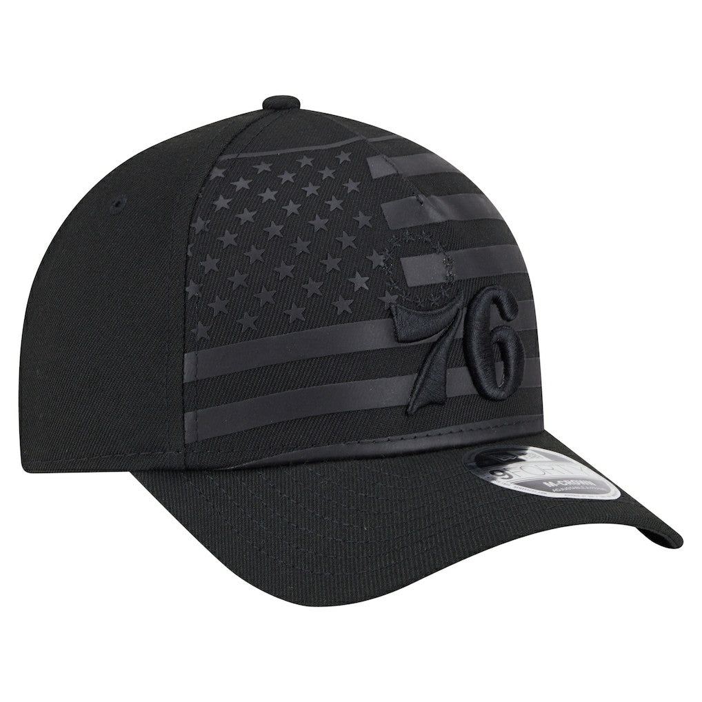 Philadelphia 76ers Game Day Flag A-Frame 9FORTY Adjustable Hat - Black | New Era sale