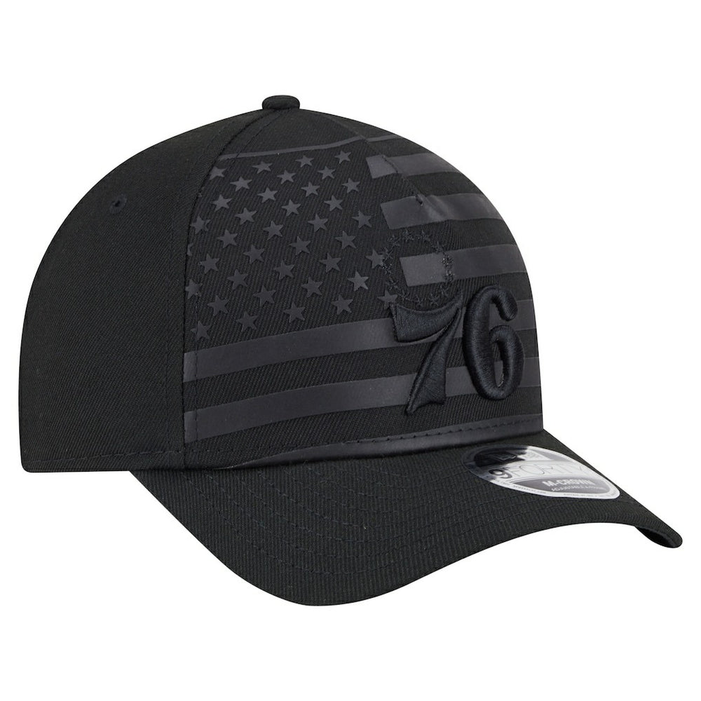 Philadelphia 76ers Game Day Flag A-Frame 9FORTY Adjustable Hat - Black | New Era sale