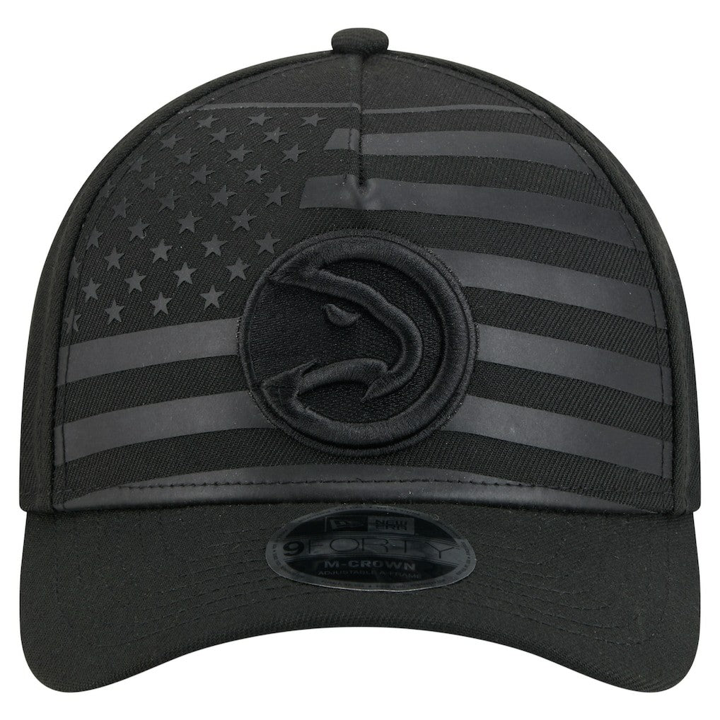 Atlanta Hawks Game Day Flag A-Frame 9FORTY Adjustable Hat - Black | New Era outlet