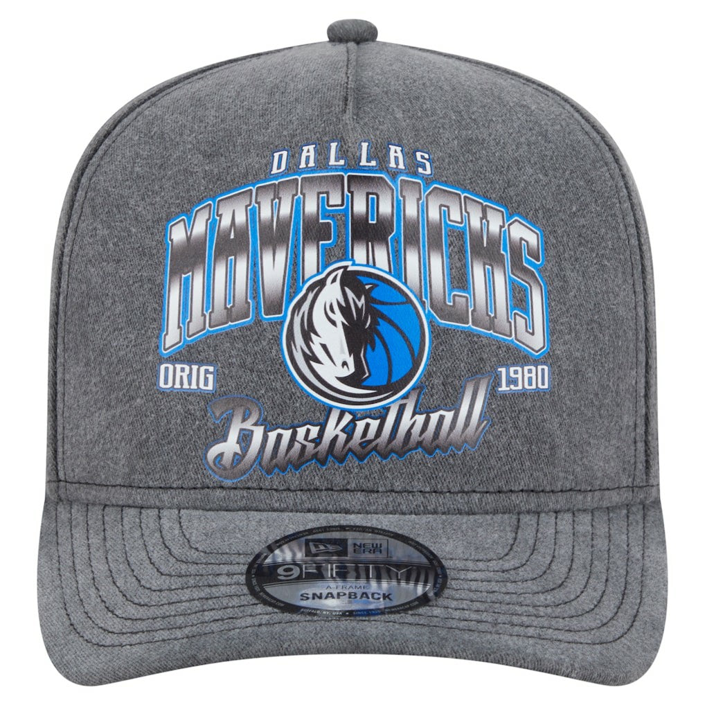 Dallas Mavericks Throwback Washed Pre-Curved 9FIFTY Snapback Hat sale - Charcoal | New Era cheap