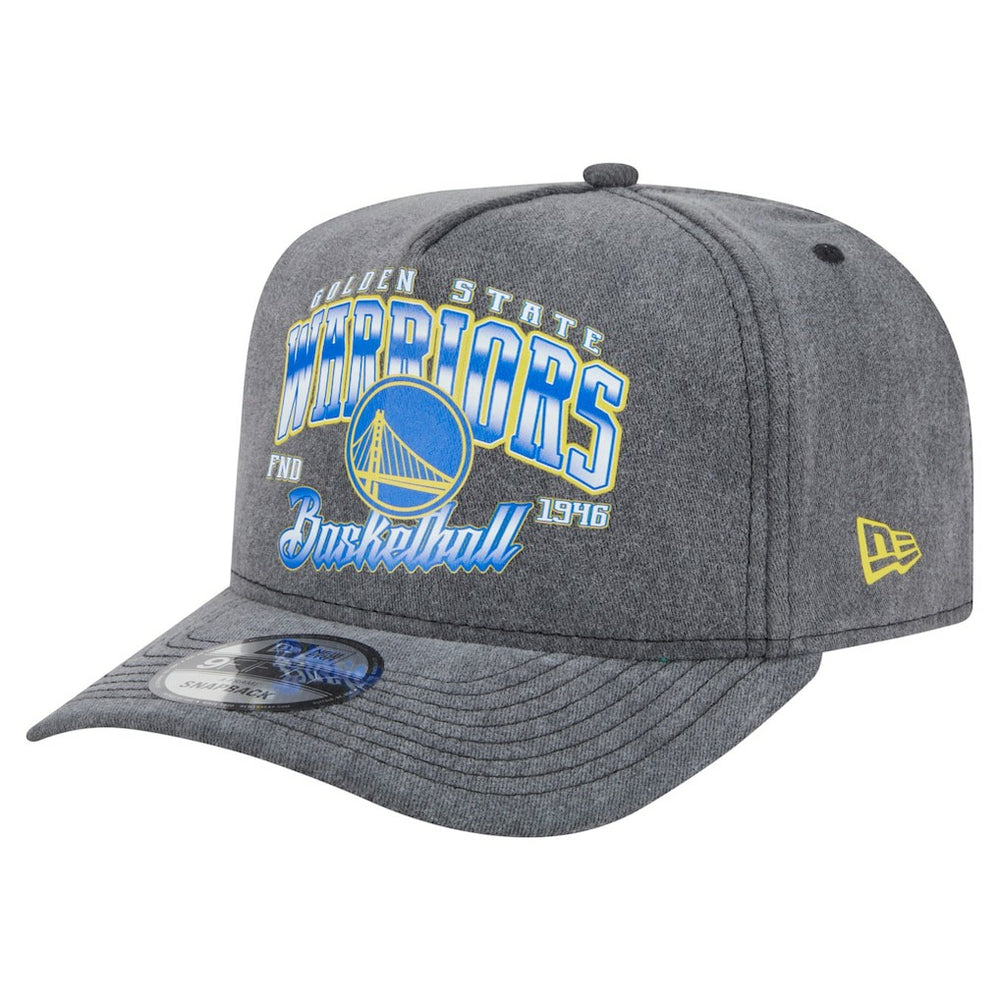 Golden State Warriors Throwback Washed Pre-Curved 9FIFTY Snapback Hat sale - Charcoal | New Era outlet