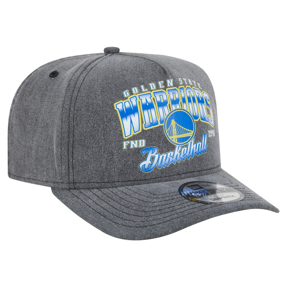 Golden State Warriors Throwback Washed Pre-Curved 9FIFTY Snapback Hat sale - Charcoal | New Era outlet