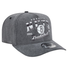 Brooklyn Nets Throwback Washed Pre-Curved 9FIFTY Snapback Hat - Charcoal | New Era outlet
