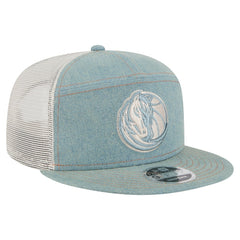 Dallas Mavericks Adventure Denim Split Panel 9FIFTY Snapback Trucker Hat | New Era sale