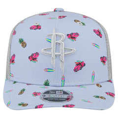 Houston Rockets Adventure Aloha Pattern 9SEVENTY Stretch-Snap Hat sale - Light Blue/Gray | New Era for sale