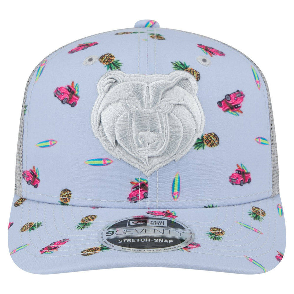 Memphis Grizzlies Adventure Aloha Pattern 9SEVENTY Stretch-Snap Hat - Light Blue/Gray | New Era online