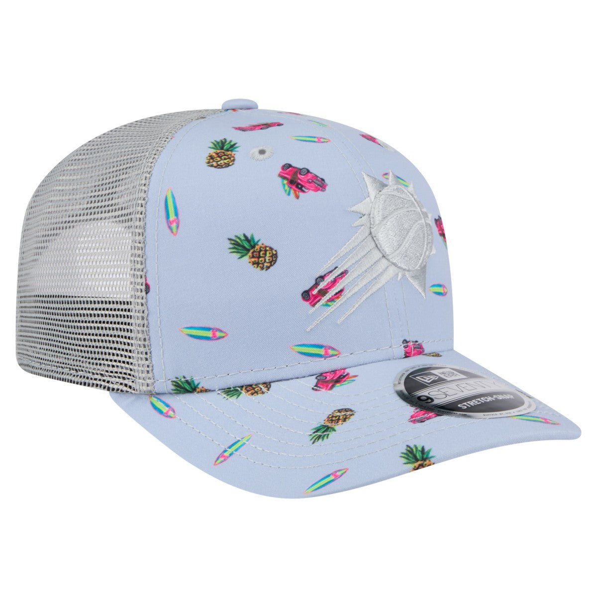 Phoenix Suns Adventure Aloha Pattern 9SEVENTY Stretch-Snap Hat - Light Blue/Gray | New Era shop