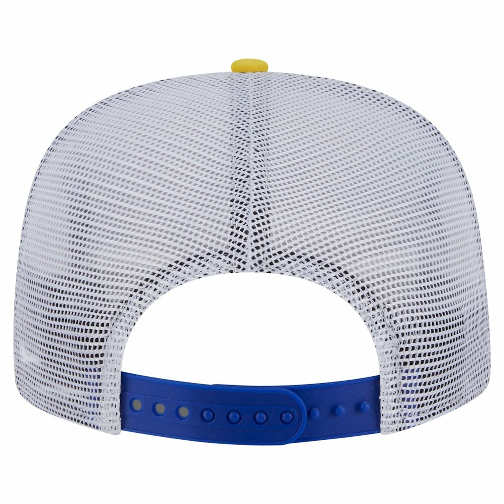 Golden State Warriors Throwback Dye Golfer Snapback Hat sale - Royal/Gold | New Era for sale