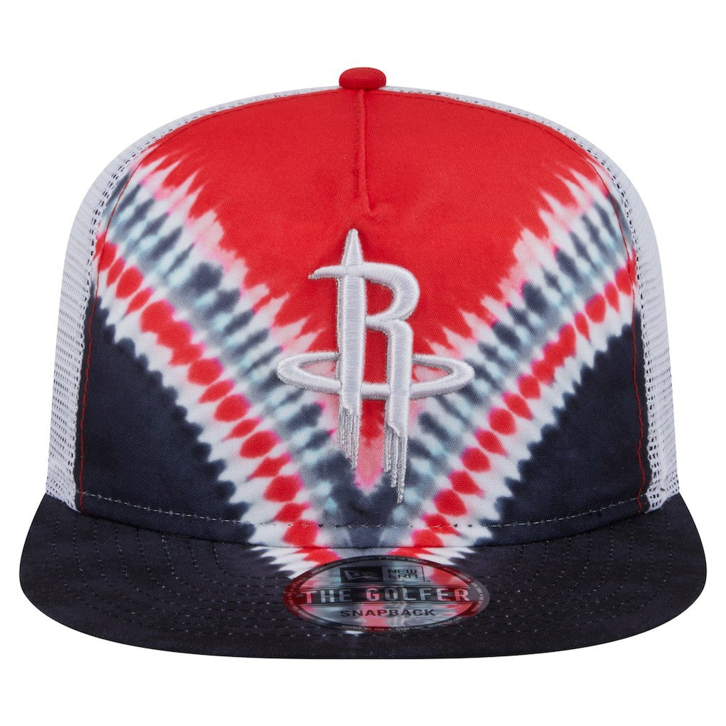 Houston Rockets Throwback Dye Golfer Snapback Hat sale - Black/Red | New Era cheap