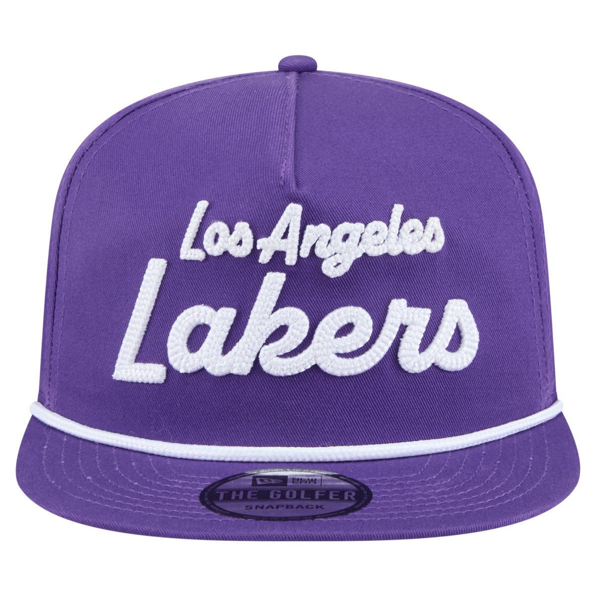 Los Angeles Lakers Team Text Golfer Snapback Hat - Purple | New Era sale