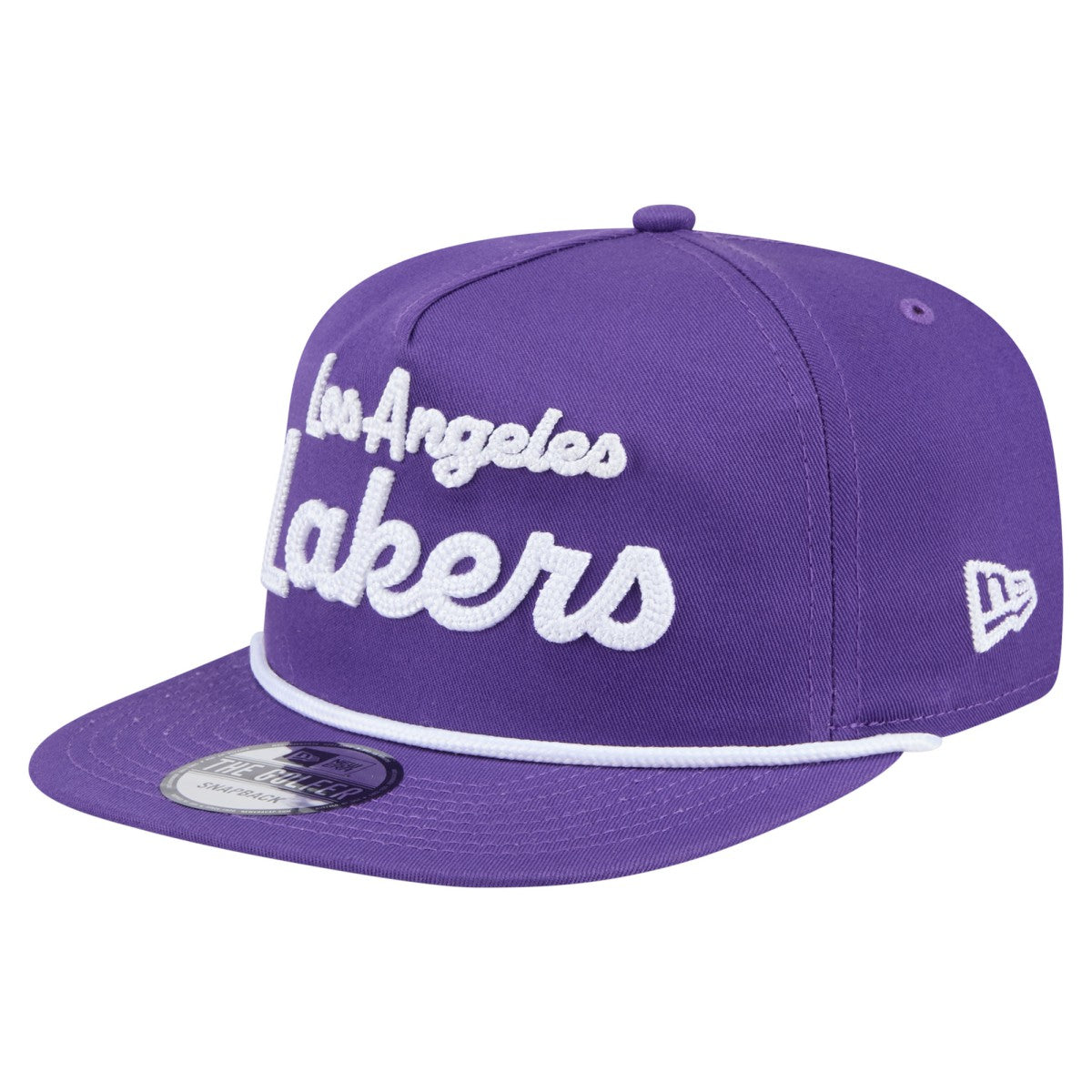 Los Angeles Lakers Team Text Golfer Snapback Hat - Purple | New Era sale