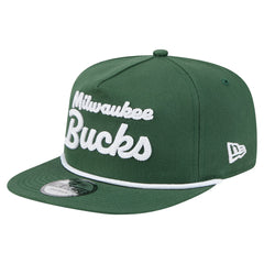 Milwaukee Bucks Team Text Golfer Snapback Hat - Hunter Green | New Era on sale
