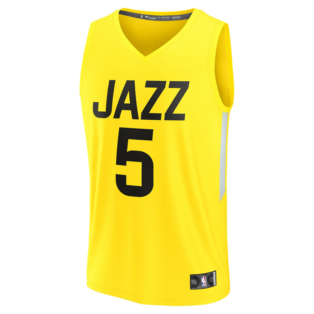 Cody Williams Utah Jazz 2024 NBA Draft Fast Break Player Jersey - Icon Edition - Yellow | Fanatics sale