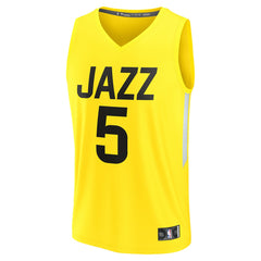 Cody Williams Utah Jazz Youth 2024 NBA Draft Fast Break Player Jersey - Icon Edition - Yellow | Fanatics shop