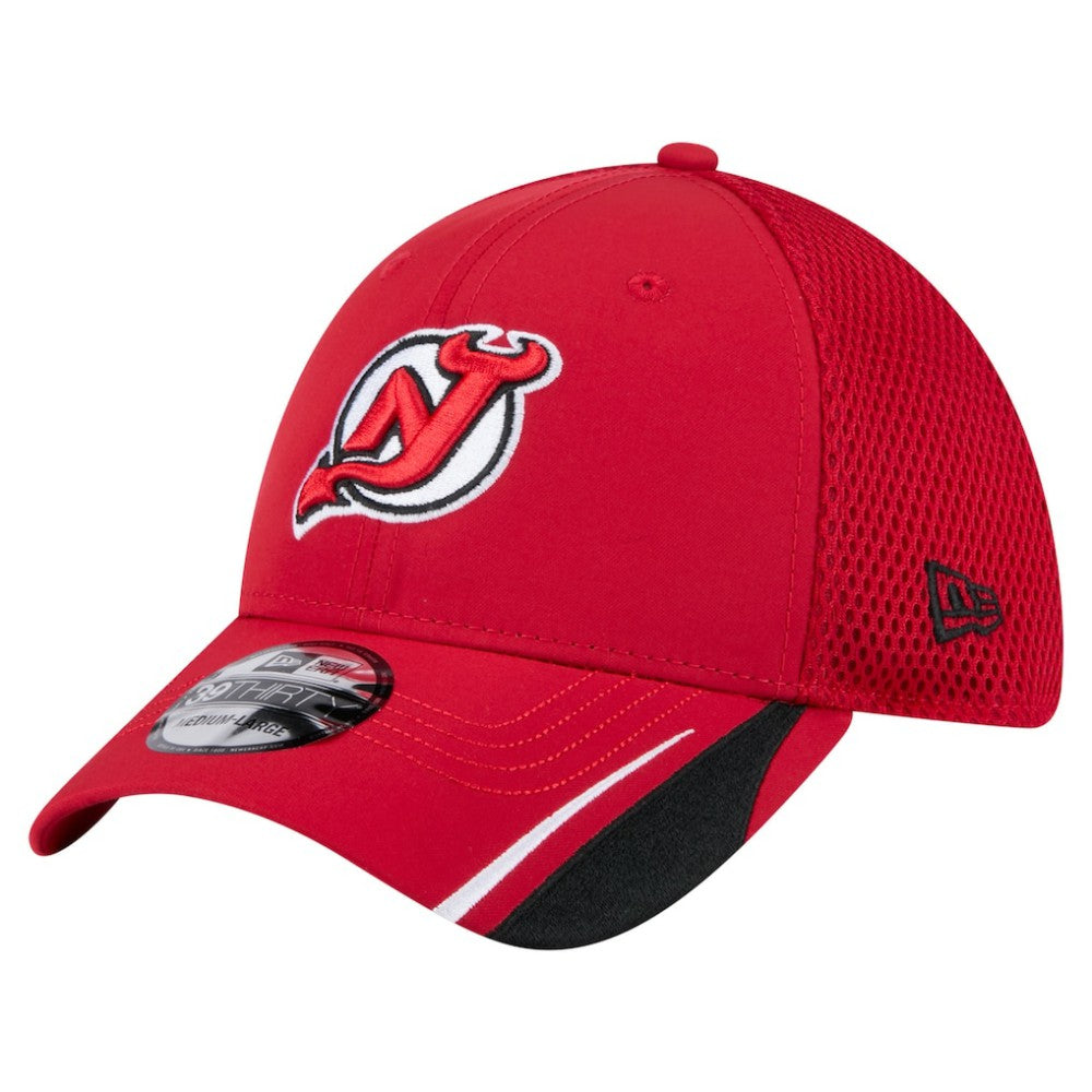 New Jersey Devils New Era Linear Featherweight 39THIRTY Flex Hat