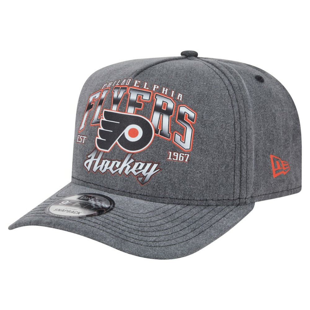 Philadelphia Flyers New Era Throwback Washed A-Frame Pre-Curved 9FIFTY Snapback Hat