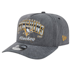Pittsburgh Penguins New Era Throwback Washed A-Frame Pre-Curved 9FIFTY Snapback Hat