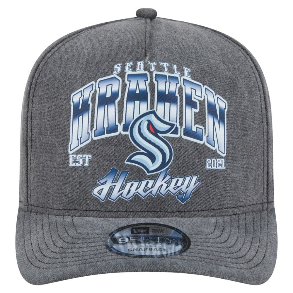 Seattle Kraken New Era Throwback Washed A-Frame Pre-Curved 9FIFTY Snapback Hat
