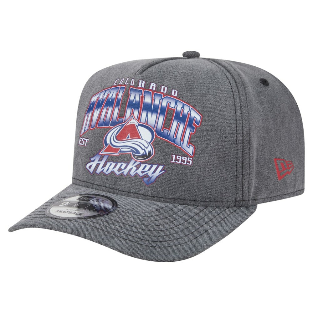Colorado Avalanche New Era Throwback Washed A-Frame Pre-Curved 9FIFTY Snapback Hat