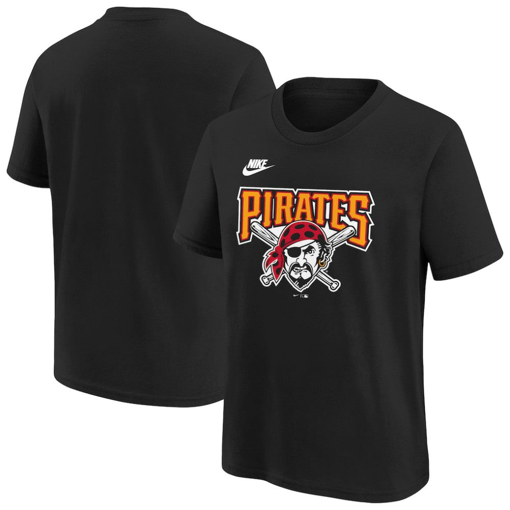 Pittsburgh Pirates Youth Cooperstown Collection Team Logo T-Shirt - Black | Nike