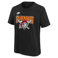 Pittsburgh Pirates Youth Cooperstown Collection Team Logo T-Shirt - Black | Nike
