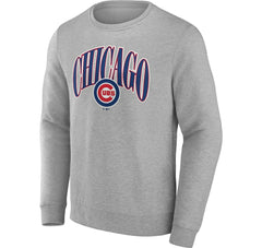 Chicago Cubs Arch Pullover Sweatshirt - Gray