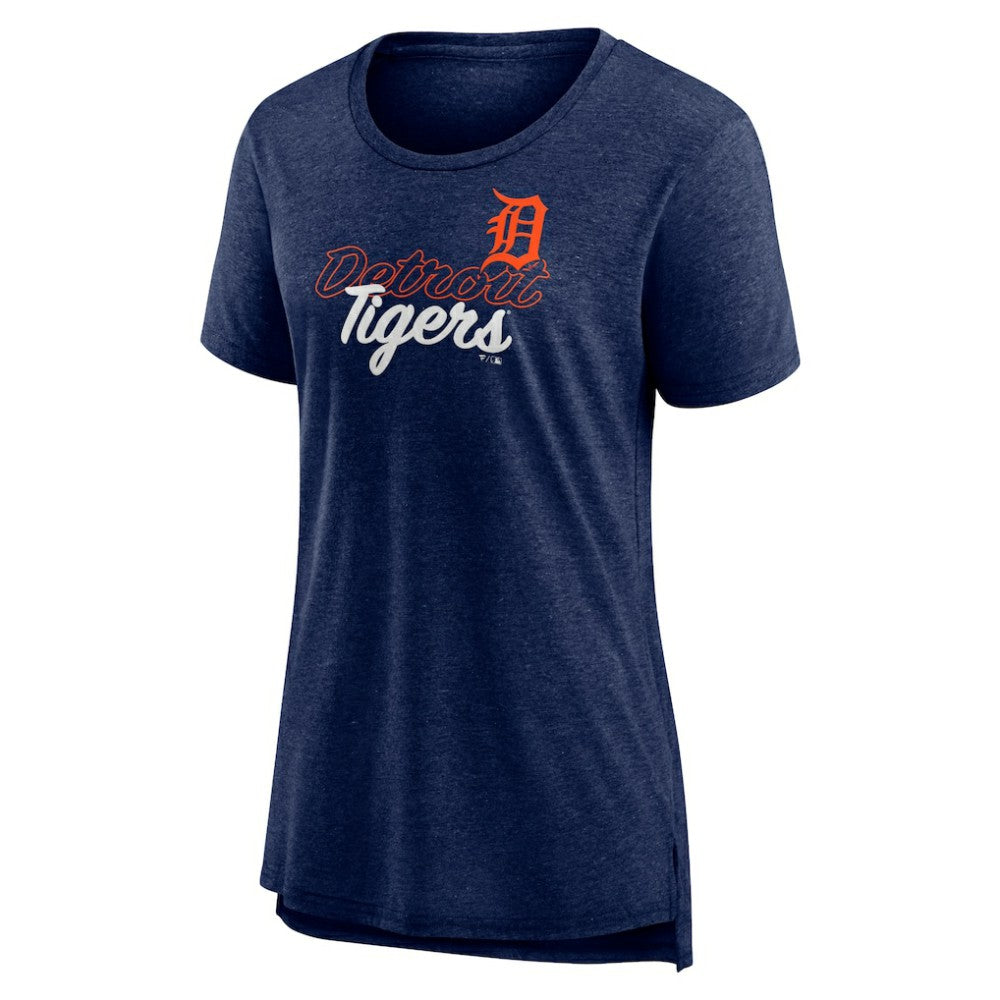 Detroit Tigers Women's Practice Time Tri-Blend T-Shirt - Navy