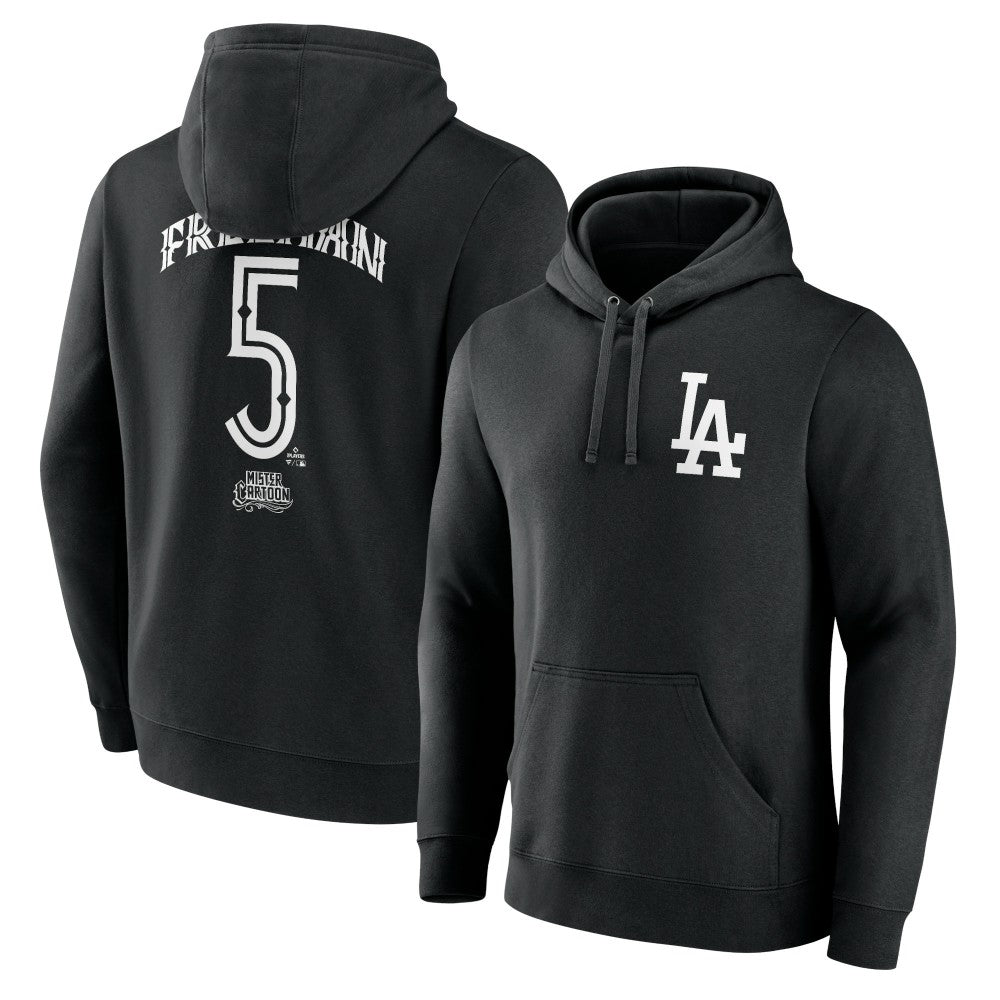 Freddie Freeman Los Angeles Dodgers Mister Cartoon Name & Number Pullover Hoodie - Black