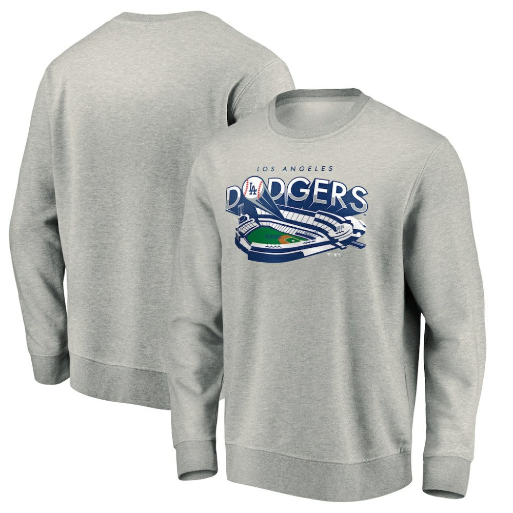 Los Angeles Dodgers Heater Pullover Sweatshirt - Gray