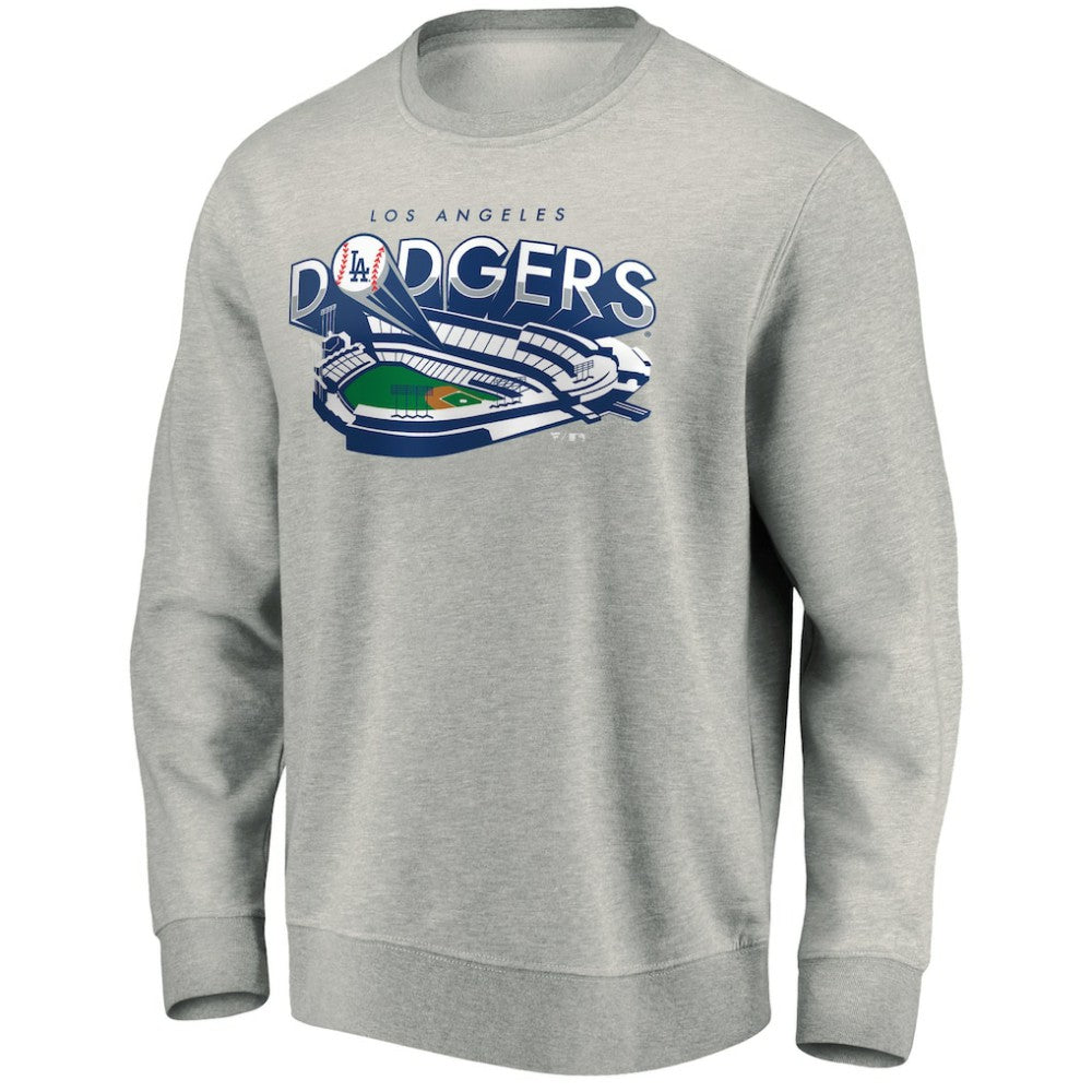 Los Angeles Dodgers Heater Pullover Sweatshirt - Gray